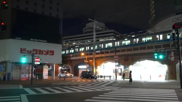 Tokyo Hibiya Yurakucho Night View 2021Jun — Stock Video