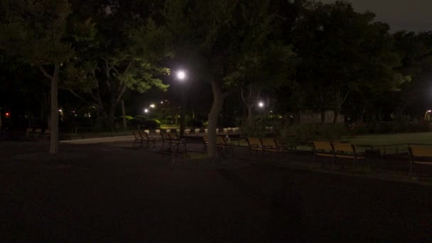 Japonya Daki Hibiya Parkı Gece Manzarası — Stok video