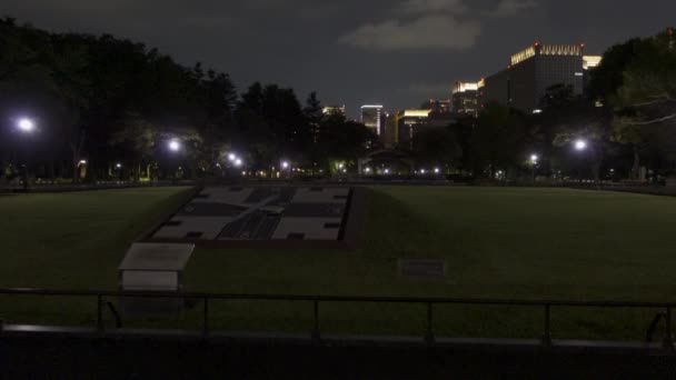 Parc Hibiya Japon Vue Nuit — Video
