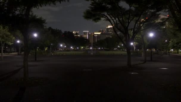 Park Hibiya Japonii Widok Nocny — Wideo stockowe