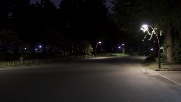 Parque Hibiya Japão Vista Noturna — Vídeo de Stock