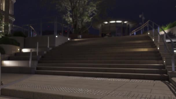 Tokyo Midtown Hibiya Japón Vista Nocturna — Vídeo de stock