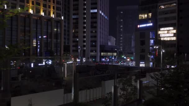 東京ミッドタウン日比谷の夜景 — ストック動画