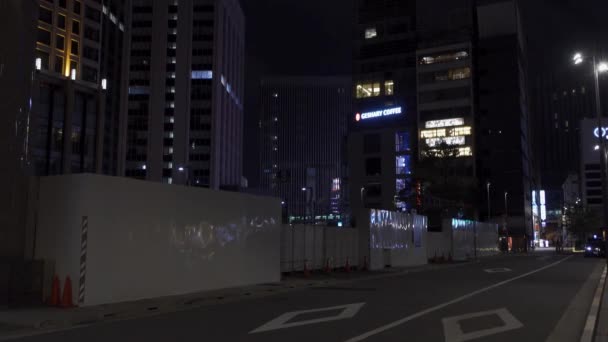Tokyo Midtown Hibiya Japan Nattutsikt — Stockvideo