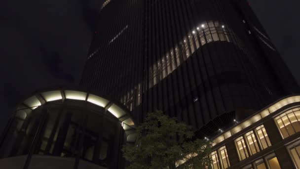 Tokyo Midtown Hibiya Japan Nachtzicht — Stockvideo
