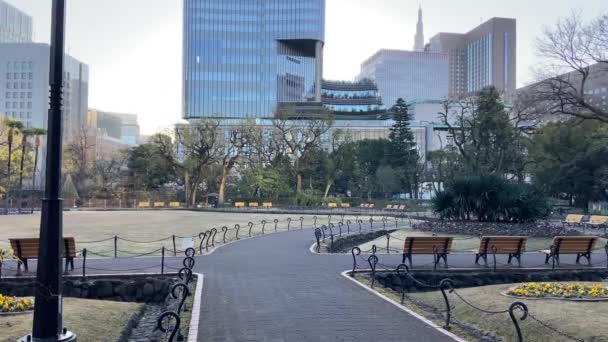 日本の日比谷公園 東京景観 — ストック動画