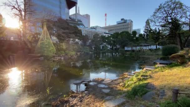 日本の日比谷公園 東京景観 — ストック動画