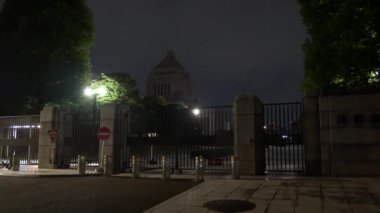 Japon Parlamentosu Ulusal Senato Binası Gece Görüşü