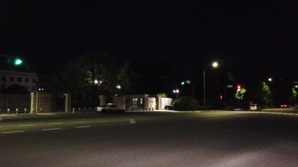 Japón Parlamento Edificio Dieta Nacional Edificio Vista Nocturna — Vídeo de stock