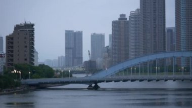 Tokyo 'nun Sumida Nehri manzarası