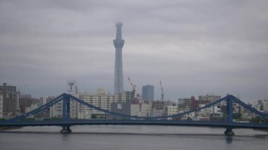 Tokyo 'nun Sumida Nehri manzarası
