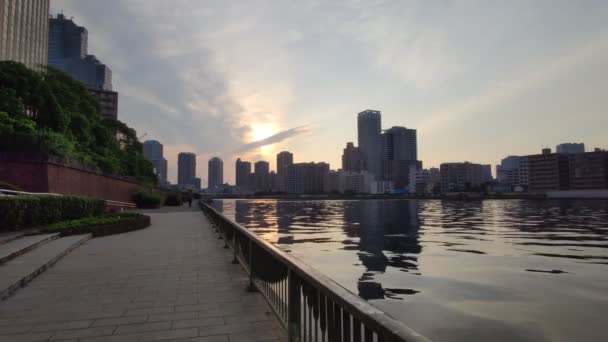 Río Sumida Paisaje Del Tokio — Vídeos de Stock