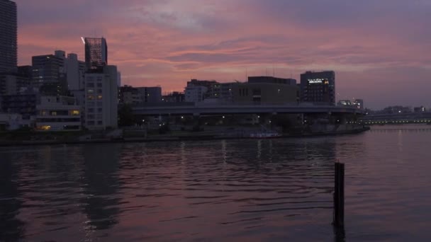 Sumida Paisagem Fluvial Tóquio — Vídeo de Stock