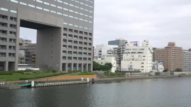 Tokyo Nun Sumida Nehri Manzarası — Stok video