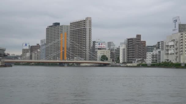Sumida River Landscape Tokyo — Stock Video
