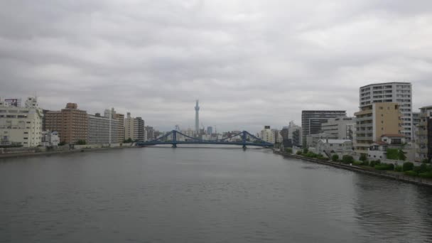 Sumida Paisagem Fluvial Tóquio — Vídeo de Stock