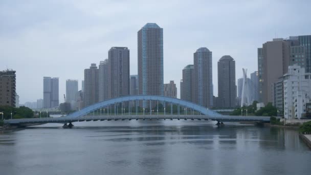 Río Sumida Paisaje Del Tokio — Vídeos de Stock