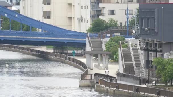 Tokyo Sumida Nehri Peyzajı — Stok video