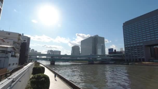 Tokió Sumida Folyó Táj — Stock videók