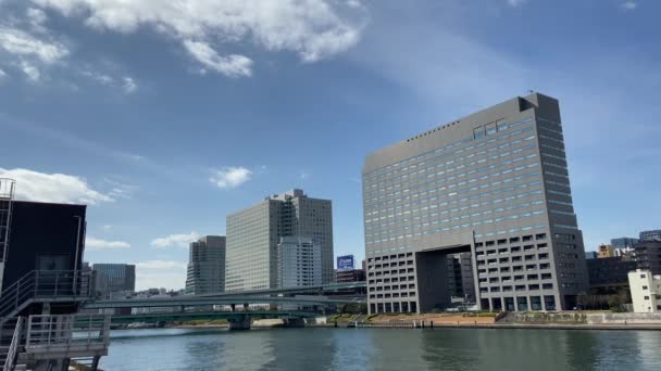 Tokio Sumida River Landschap — Stockvideo