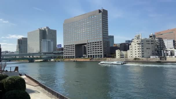 Tokio Sumida River Landschap — Stockvideo