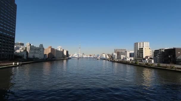 Tóquio Sumida River Paisagem — Vídeo de Stock