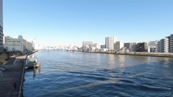 Tokio Sumida River Paisaje — Vídeos de Stock