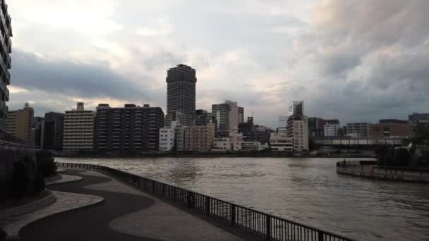 Tokio Sumida River Landschap — Stockvideo