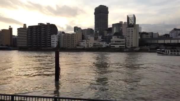 Tóquio Sumida River Paisagem — Vídeo de Stock