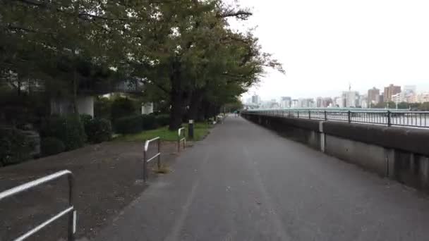 Sumida Flusslandschaft Tokio — Stockvideo