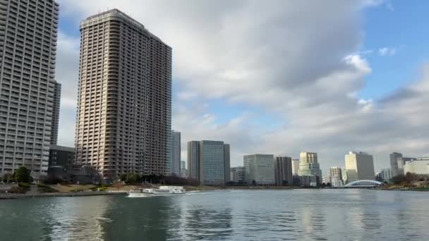 Tokio Sumida River Paisaje — Vídeos de Stock