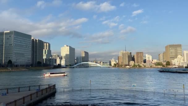 Tokio Sumida River Paisaje — Vídeos de Stock