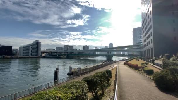Tokyo Sumida River Landscape — Videoclip de stoc