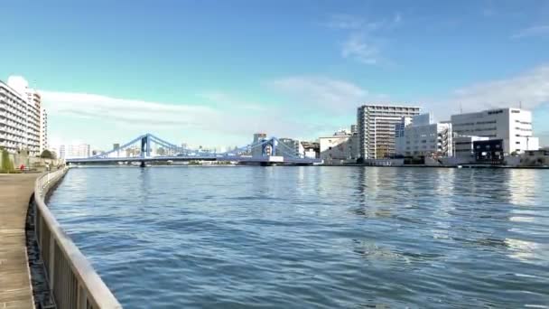 Tokio Sumida River Paisaje — Vídeos de Stock