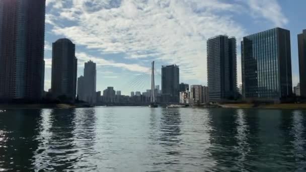 Tokio Sumida River Paisaje — Vídeos de Stock