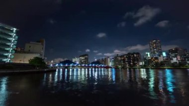 Tokyo Sumida Nehri Gece Manzarası