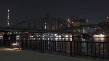 Tokyo Sumida Nehri Gece Manzarası