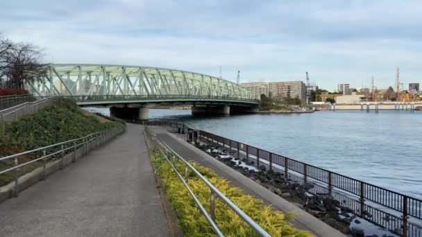 Tóquio Sumida River Paisagem — Vídeo de Stock