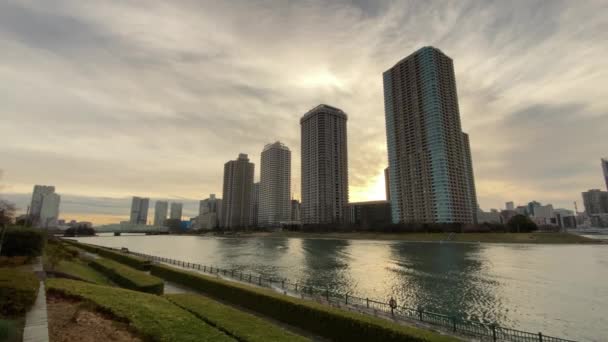 Tokio Sumida River Paisaje — Vídeos de Stock