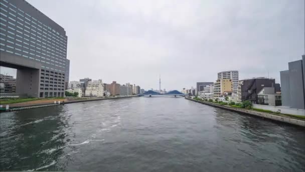 Tokió Sumida Folyó Táj — Stock videók