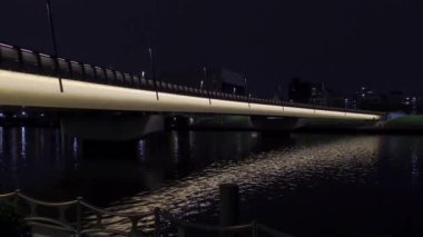 Tokyo Sumida Nehri Gece Manzarası