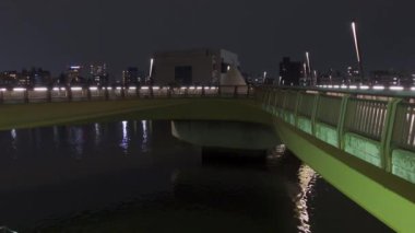 Tokyo Sumida Nehri Gece Manzarası