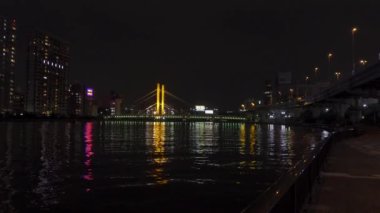 Tokyo Sumida Nehri Gece Manzarası