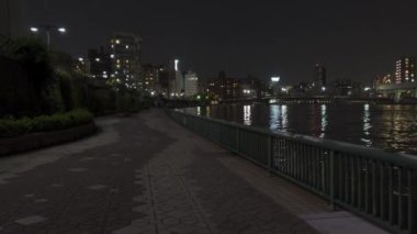 Tokyo Sumida Nehri Gece Manzarası