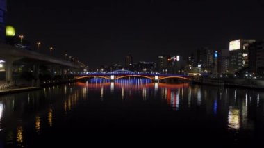Tokyo Sumida Nehri Gece Manzarası