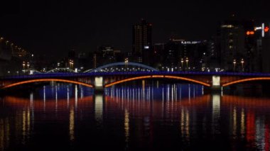 Tokyo Sumida Nehri Gece Manzarası
