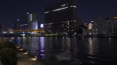 Tokyo Sumida Nehri Gece Manzarası