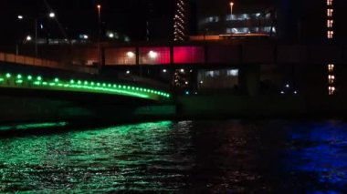 Tokyo Sumida Nehri Gece Manzarası