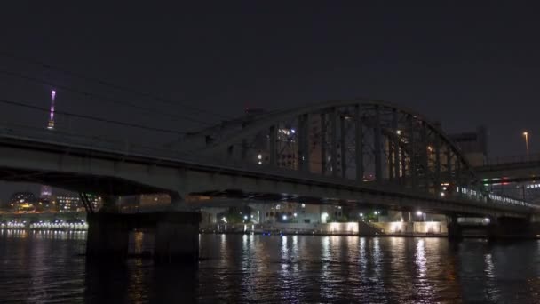 Tokyo Sumida River Night View — Stock video
