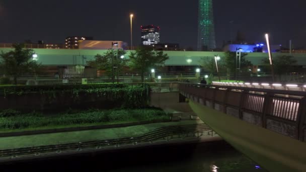 Tokyo Sumida River Night View — Stock Video